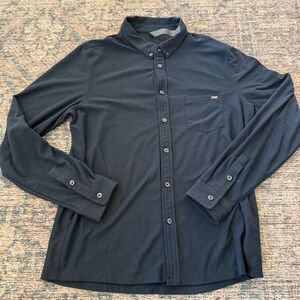 Vuori Navy Button-Up Shirt